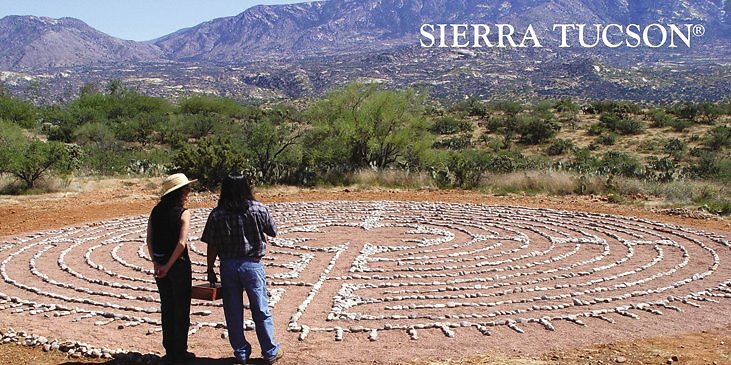 ST Labyrinth-sm - The Labyrinth at Sierra Tucson offers a spacious, beautiful place to help patients reflect on what is most important in life.